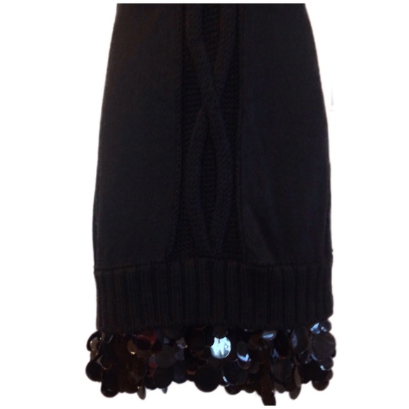 Black Knitted Dress with Sequins - Picture 4 of 8